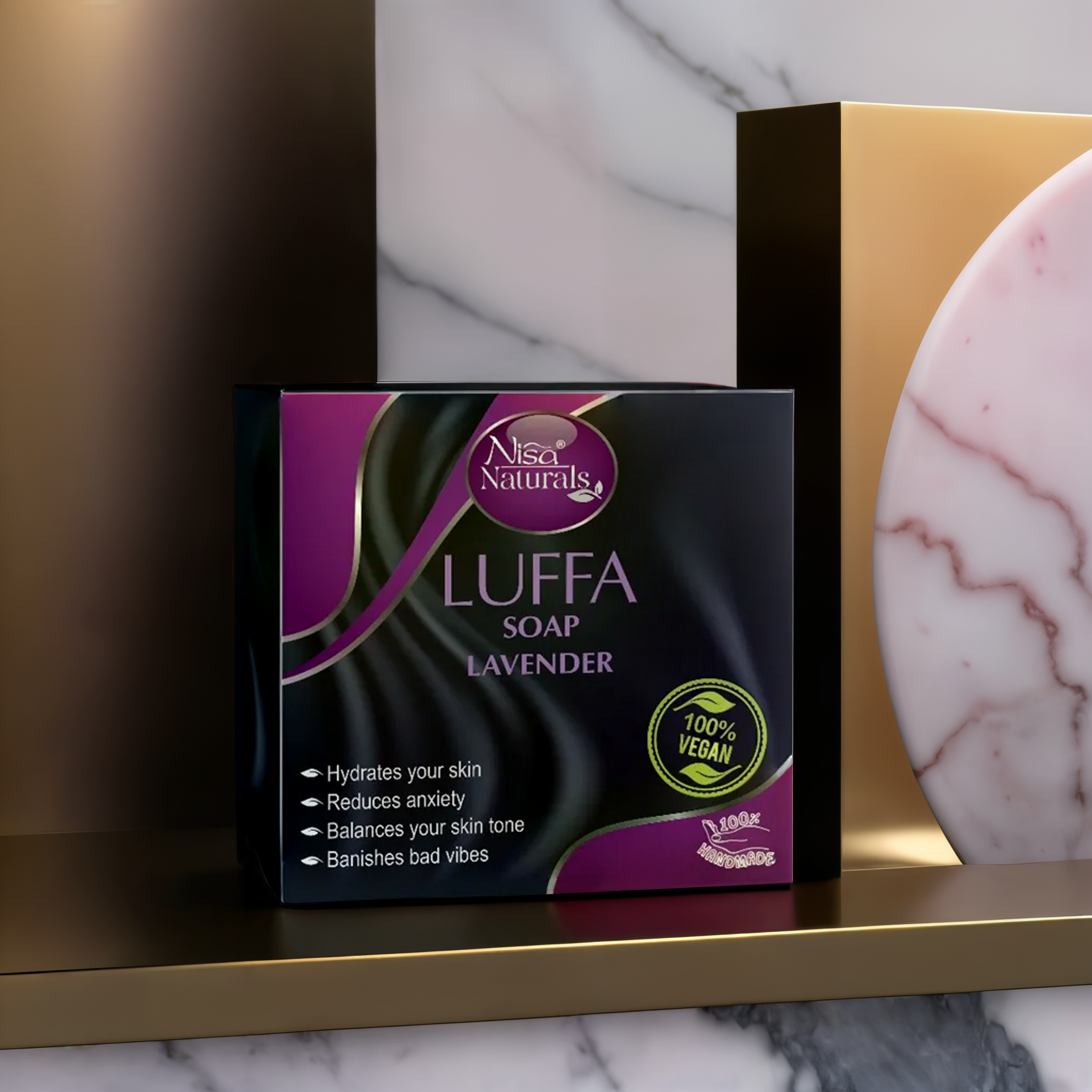 Nisa Naturals – Luffa Soap Lavendar