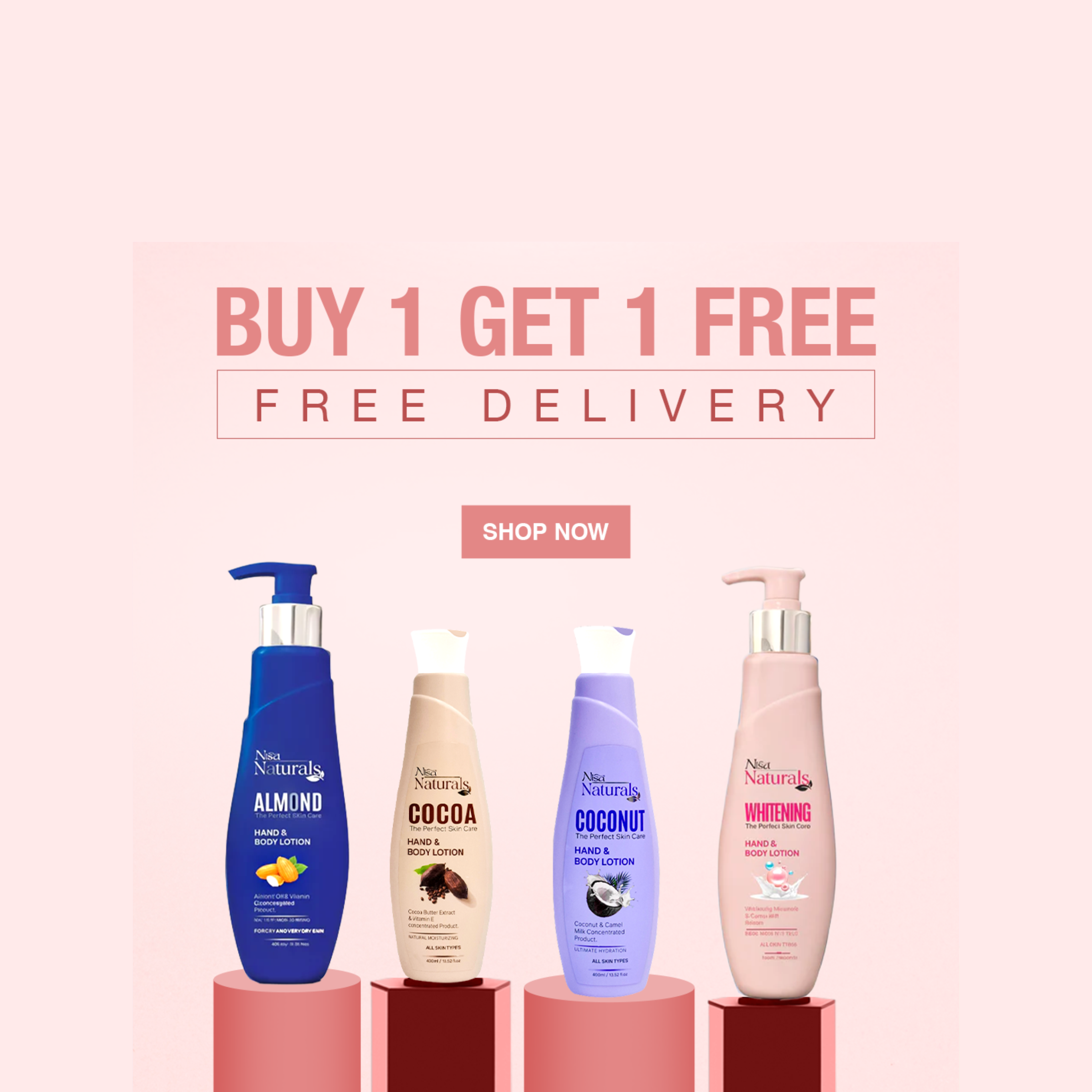 Buy 1 Lotion, Get 1 Small FREE! + Free Delivery
