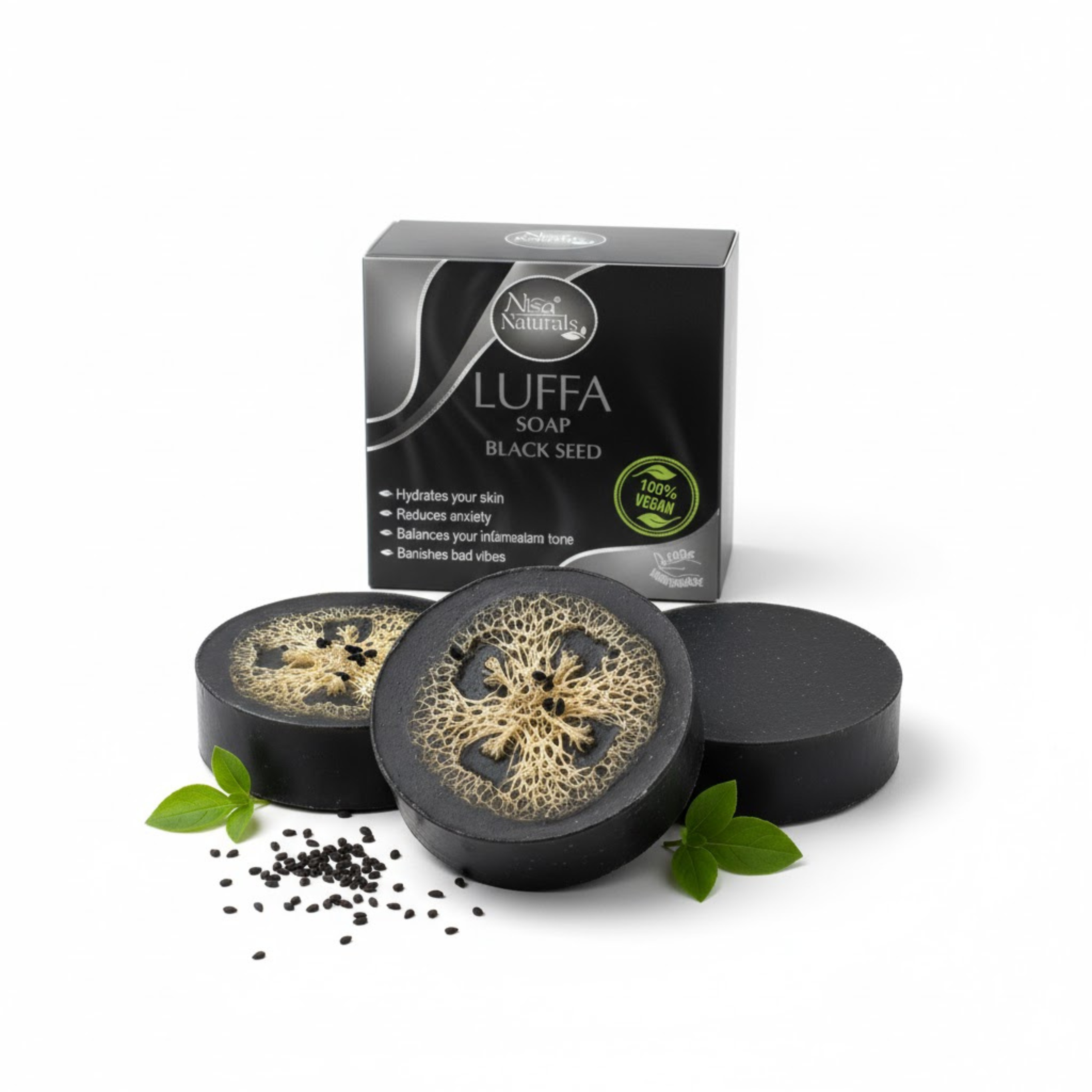 Nisa Naturals – Black Seed Luffa Soap
