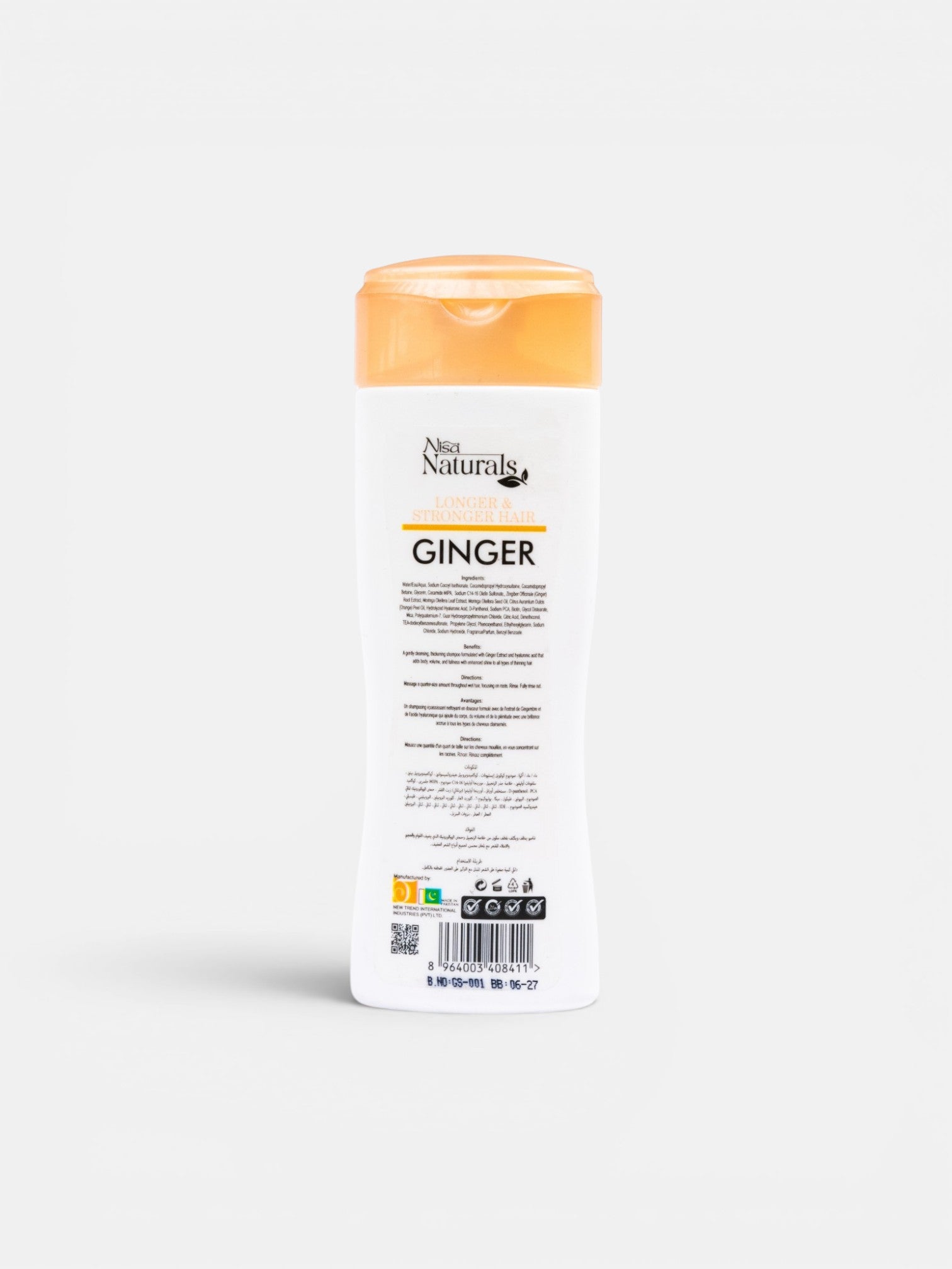 Ginger Longer & Stronger Hair Shampoo 250ml