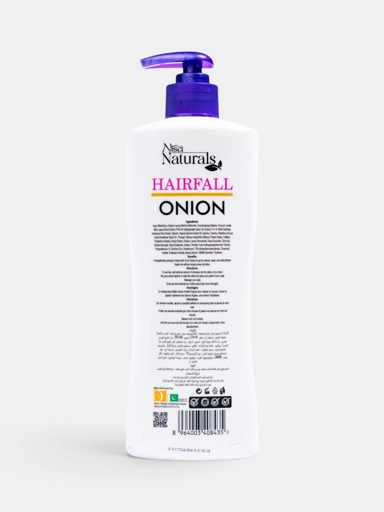 Onion Hairfall Shampoo 400ml