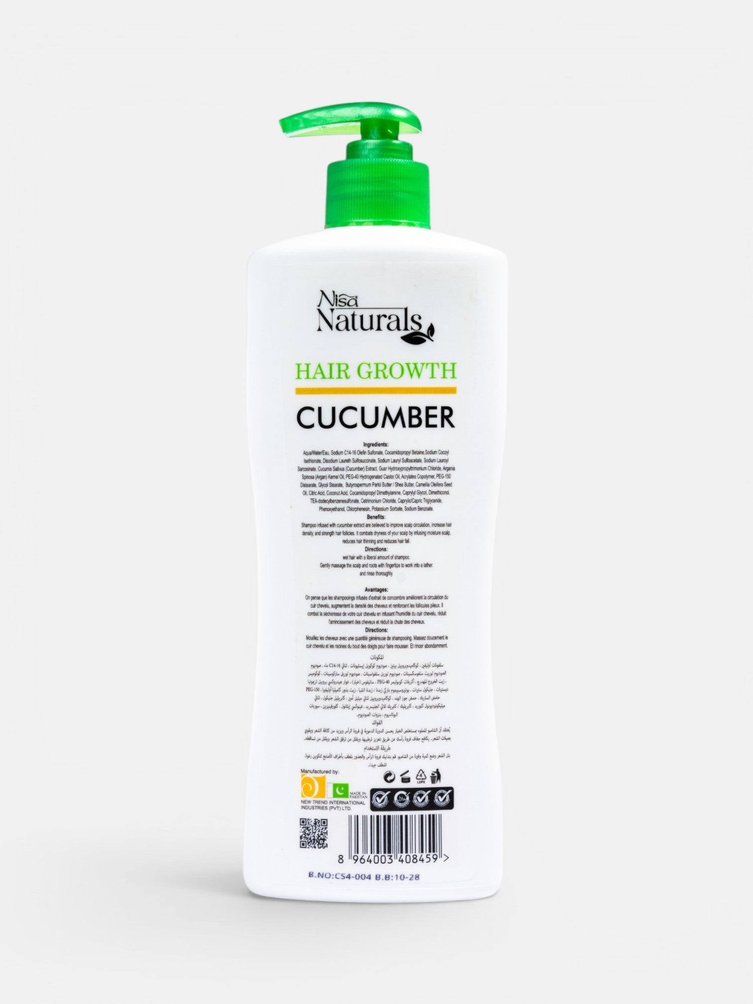 Cucumber Hair Growth Shampoo 400ml