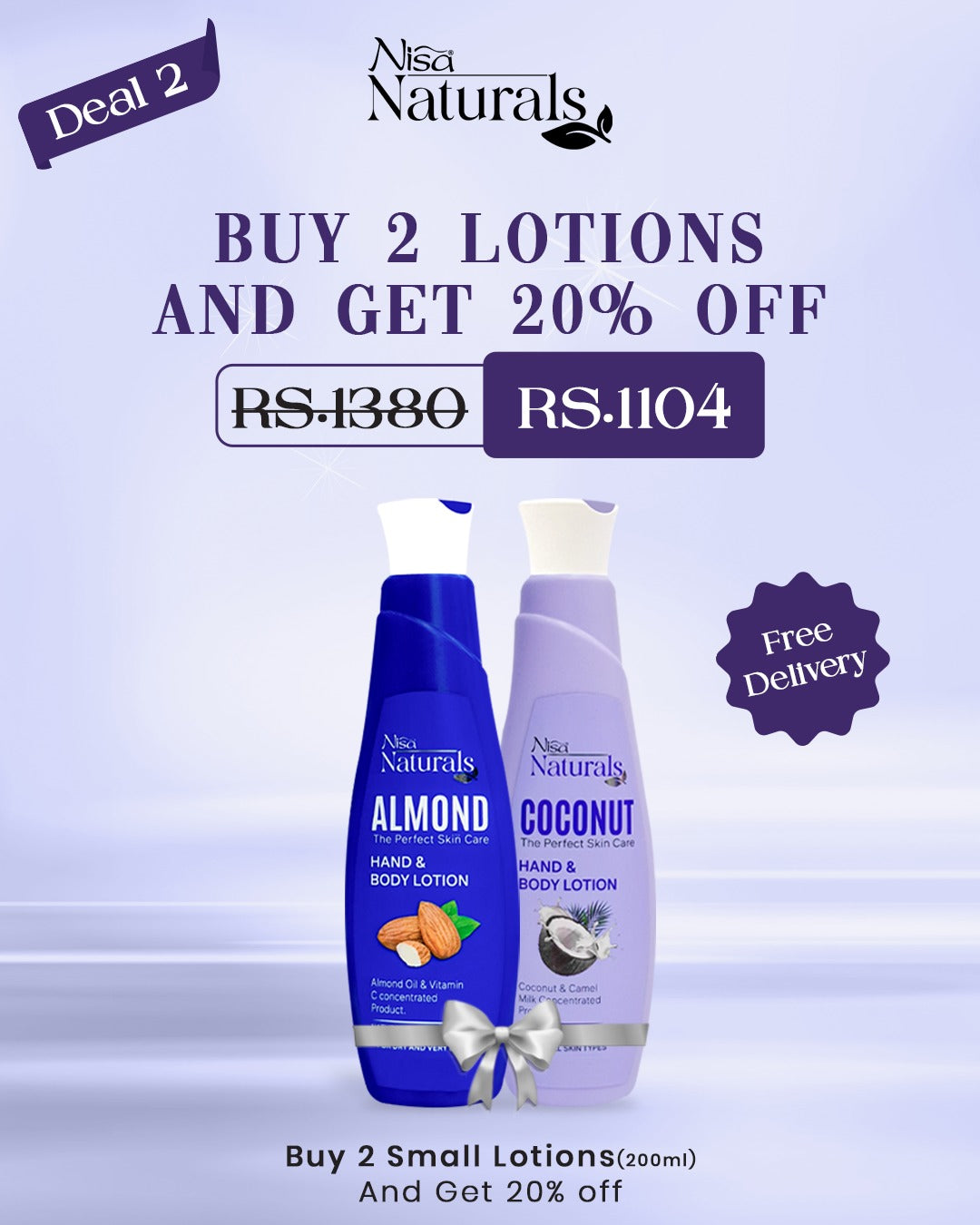 Buy 2 Lotions (200ml) – Get 20% Off + Free Delivery!