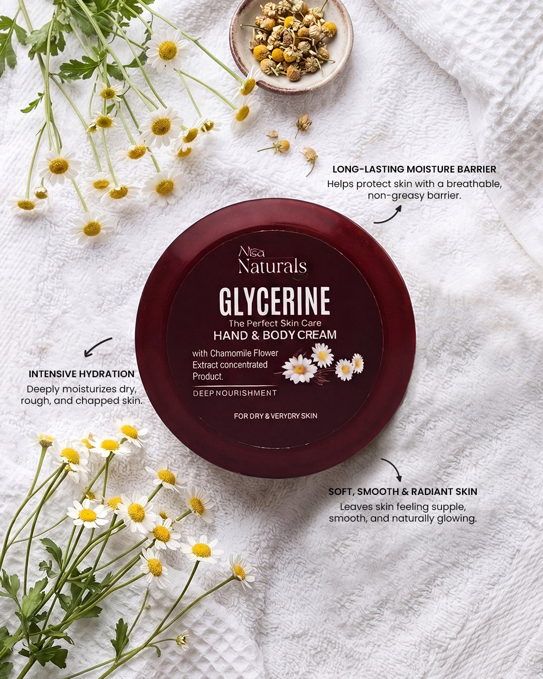 Glycerine Cream 125ml - Face, Hand & Body